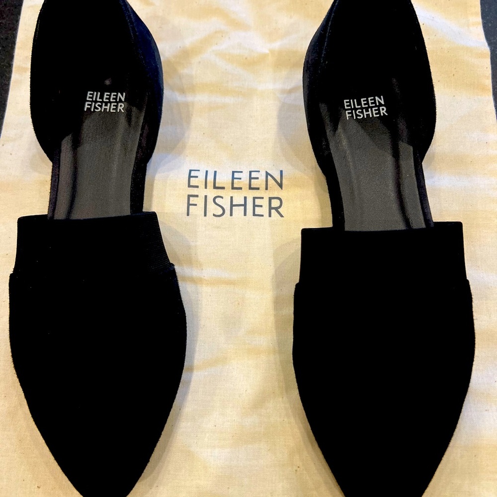 Eileen Fischer, D’orsay, suede flats